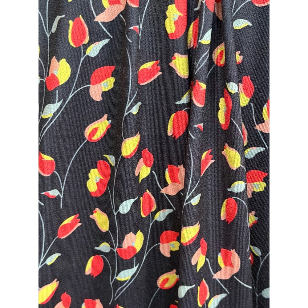 Anthropologie Hutch Floral Kiera Wrap Dress Maxi V-Neck Flutter Sleeve XL Tulips - Picture 16 of 16